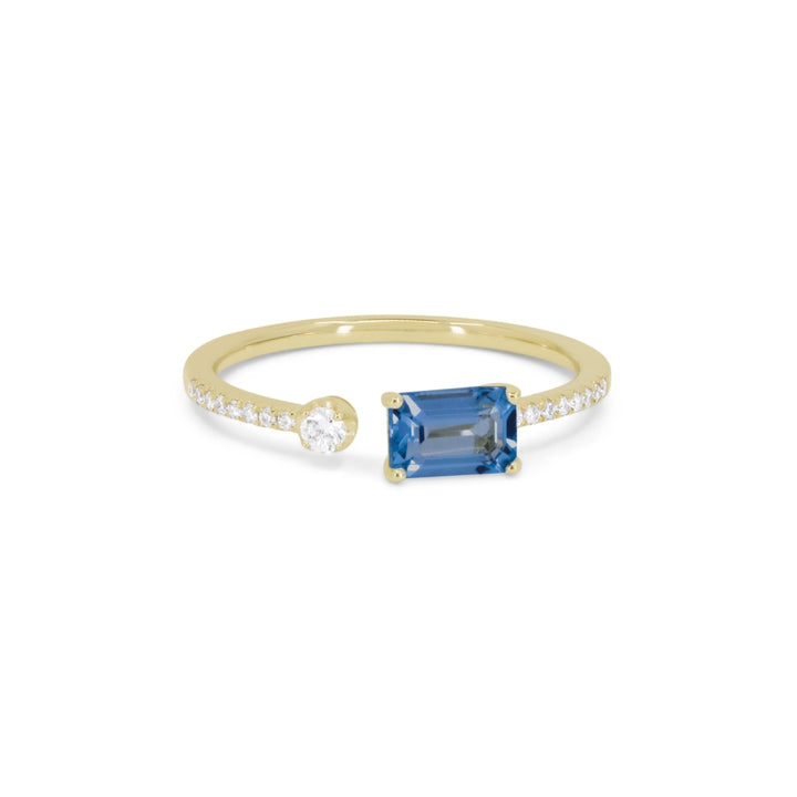 Madison L 14K White Gold Swiss Blue Topaz Ring - style R1140SWBTW
