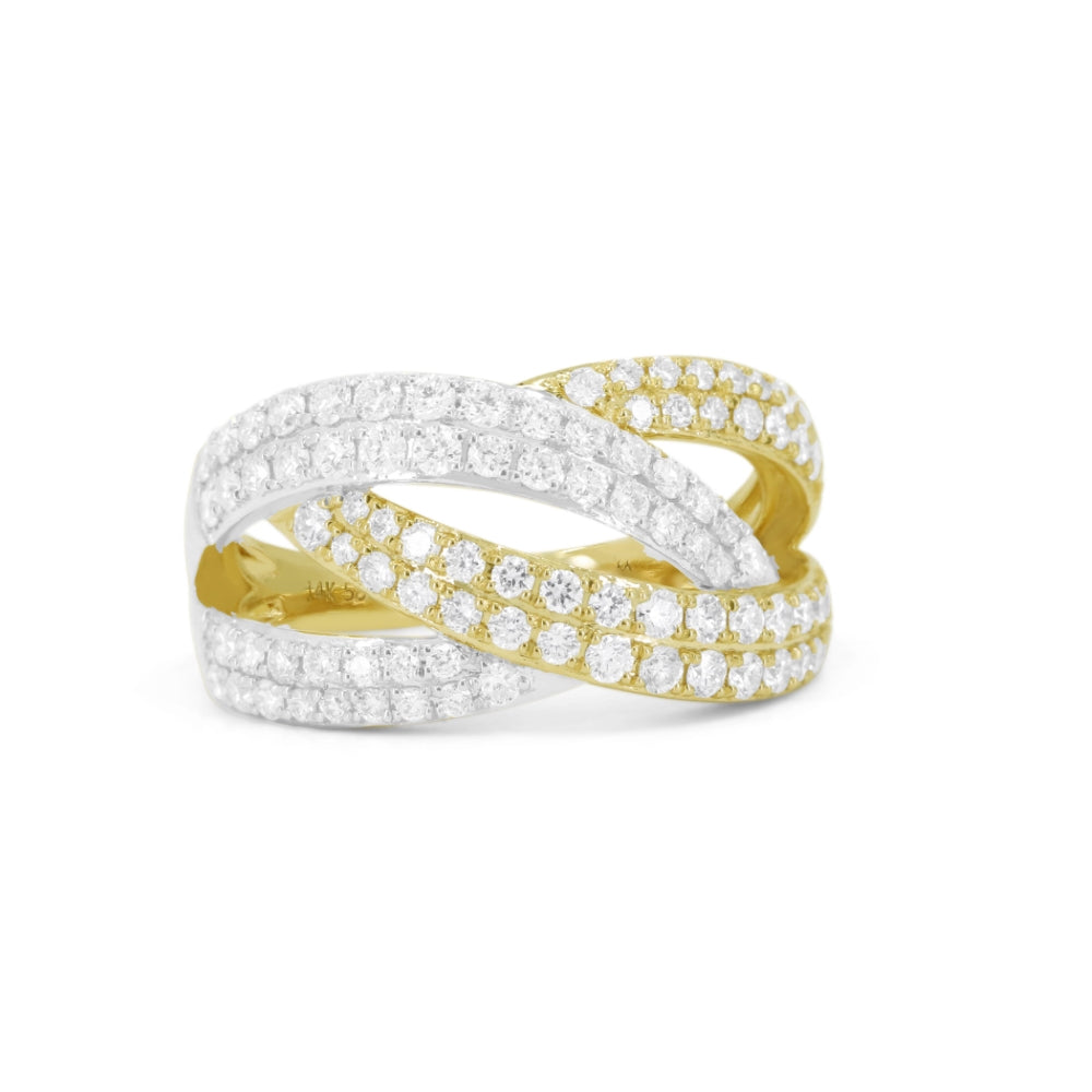 Madison L 14K Two Tone Gold Diamond Cocktail Ring - style R1141WY
