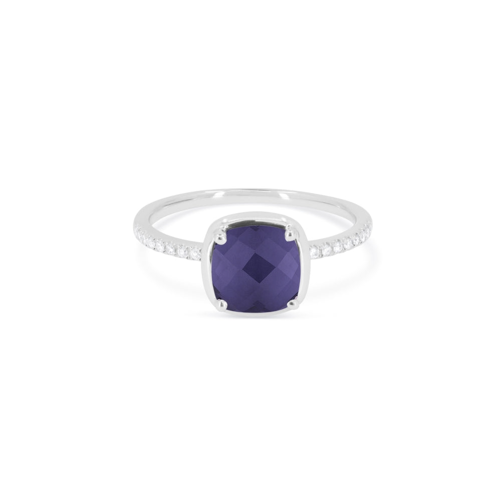 Madison L 14K White Gold Created Alexandrite Ring - style R1144AXW