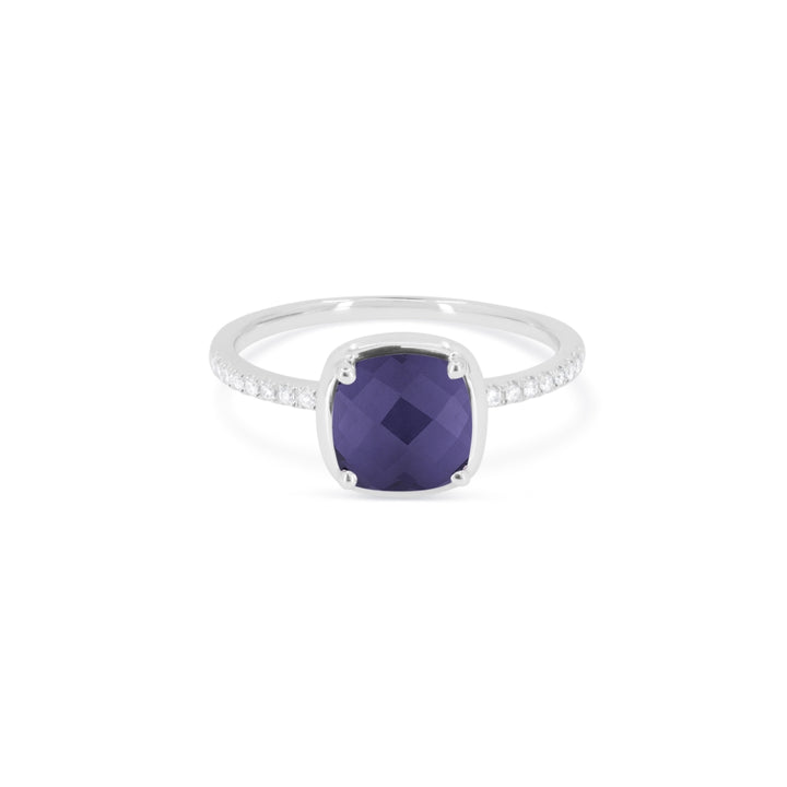Madison L 14K White Gold Created Alexandrite Ring - style R1144AXW