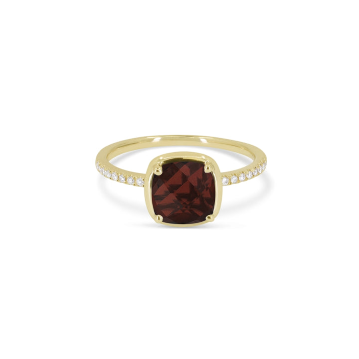 Madison L 14K Yellow Gold Garnet Ring - style R1144GAY
