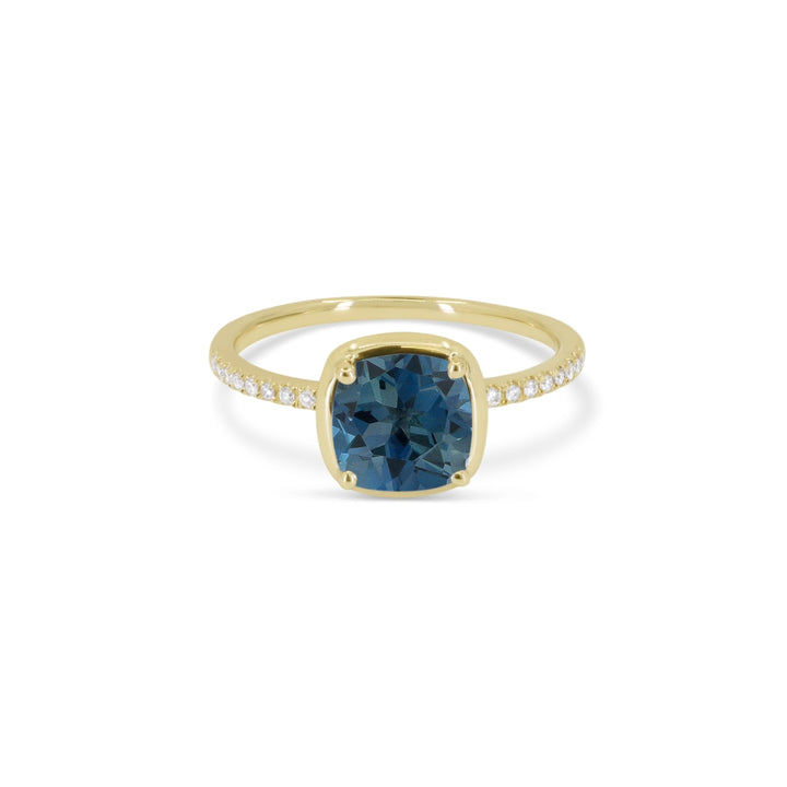 Madison L 14K Yellow Gold London Blue Topaz Ring - style R1144LBTY