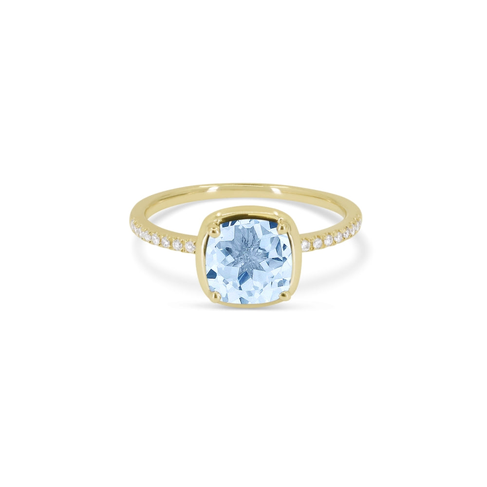 Madison L 14K Yellow Gold Swiss Blue Topaz Ring - style R1144SWBTY
