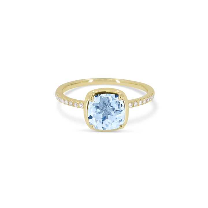 Madison L 14K Yellow Gold Swiss Blue Topaz Ring - style R1144SWBTY