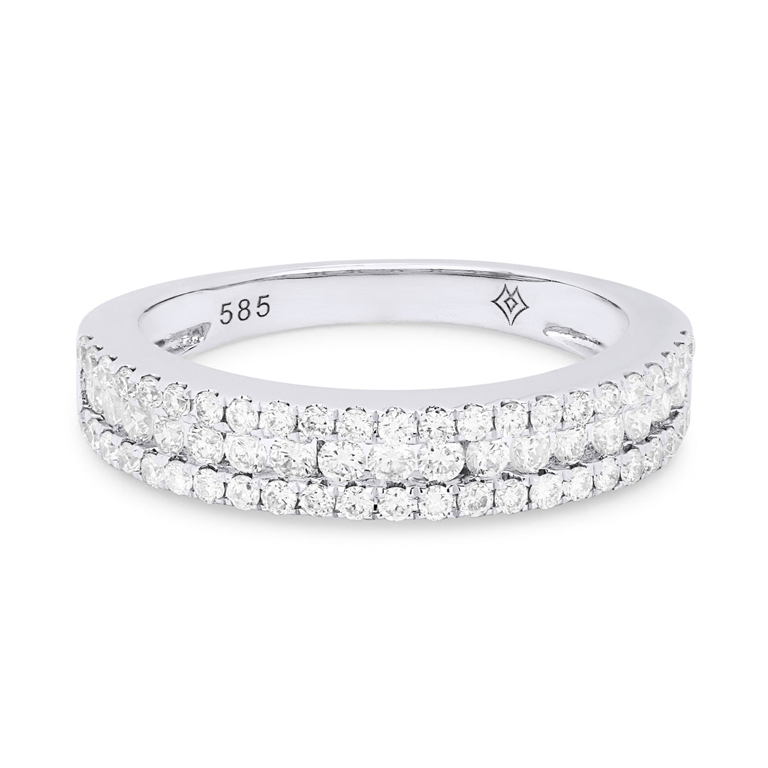 Madison L 14K White Gold Diamond Round Ring - style R1152W