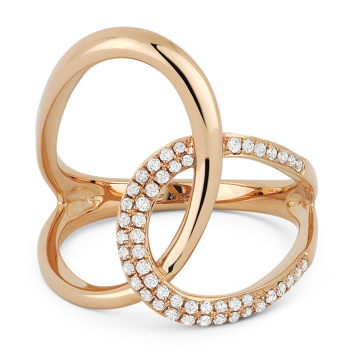 Madison L 14K Rose Gold Diamond Cocktail Ring - style R1165P