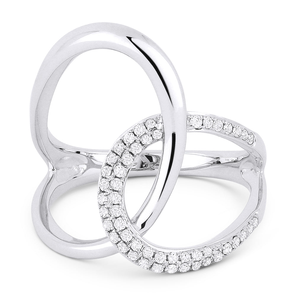 Madison L 14K White Gold Diamond Cocktail Ring - style R1165W
