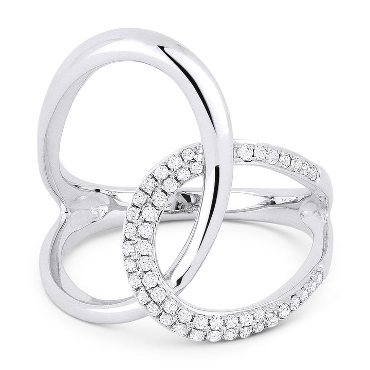 Madison L 14K White Gold Diamond Cocktail Ring - style R1165W