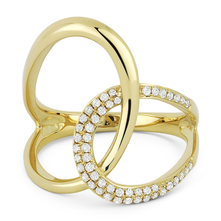 Madison L 14K Yellow Gold Diamond Cocktail Ring - style R1165Y
