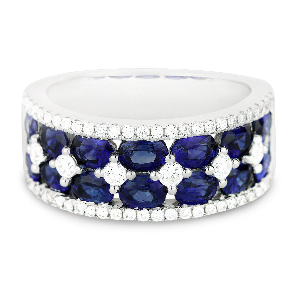 Madison L 18K White Gold Sapphire Ring - style R1200SAW