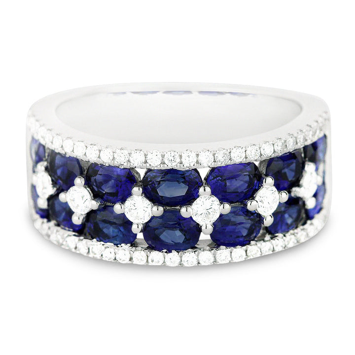 Madison L 18K White Gold Sapphire Ring - style R1200SAW