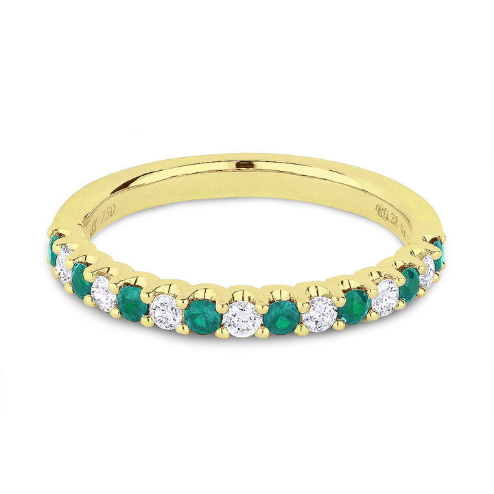 Madison L 14K Yellow Gold Emerald Stackable Ring - style R1206EMY