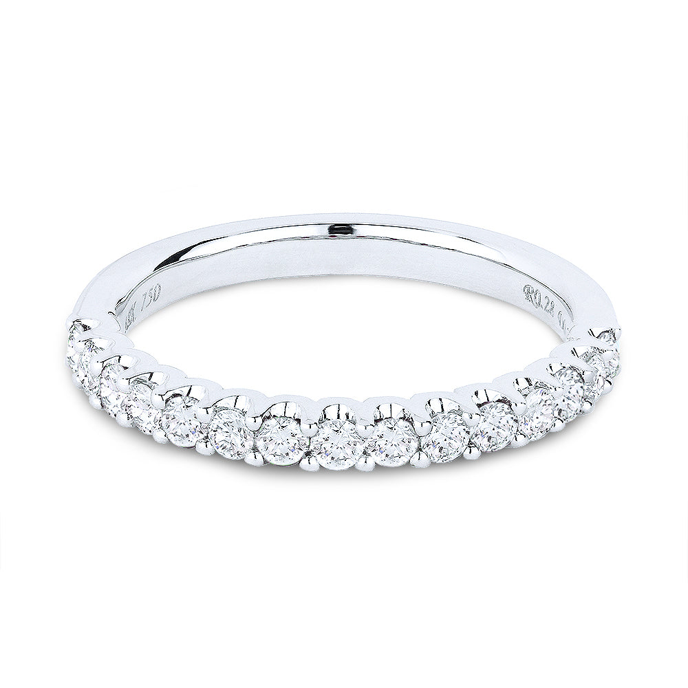 Madison L 14K White Gold Diamond Stackable Ring - style R1206W