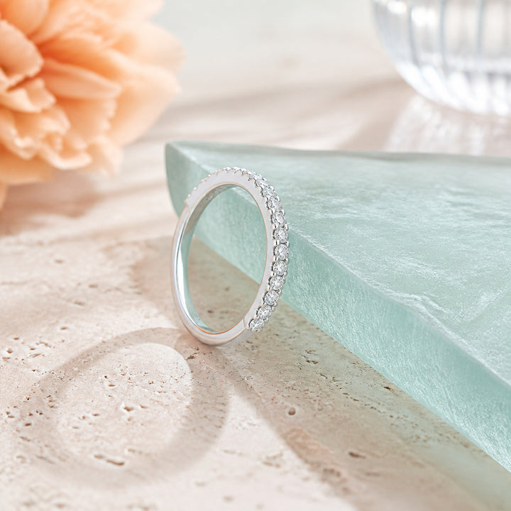 R1206 - 14K Gold Diamond Stackable Ring