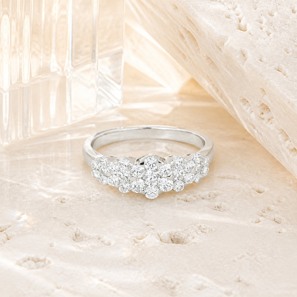 R1222 - 14K White Gold Diamond Ring