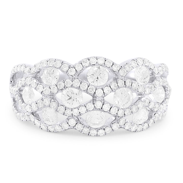Madison L 14K White Gold Diamond Cocktail Ring - style R1234W