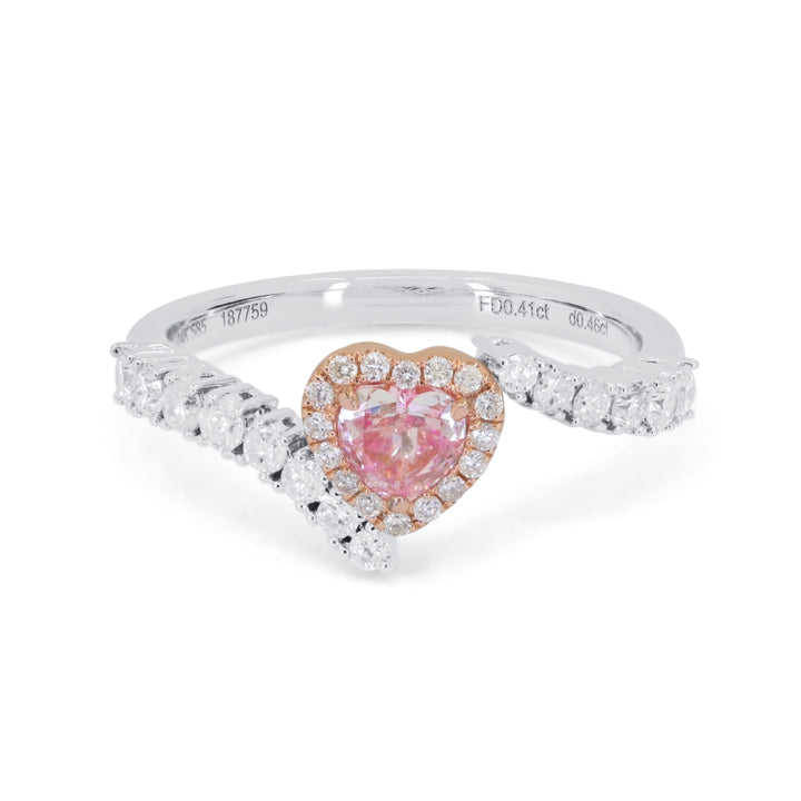 Madison L 14K White Gold Fancy Pink Diamond Heart Ring - style R1242PDW