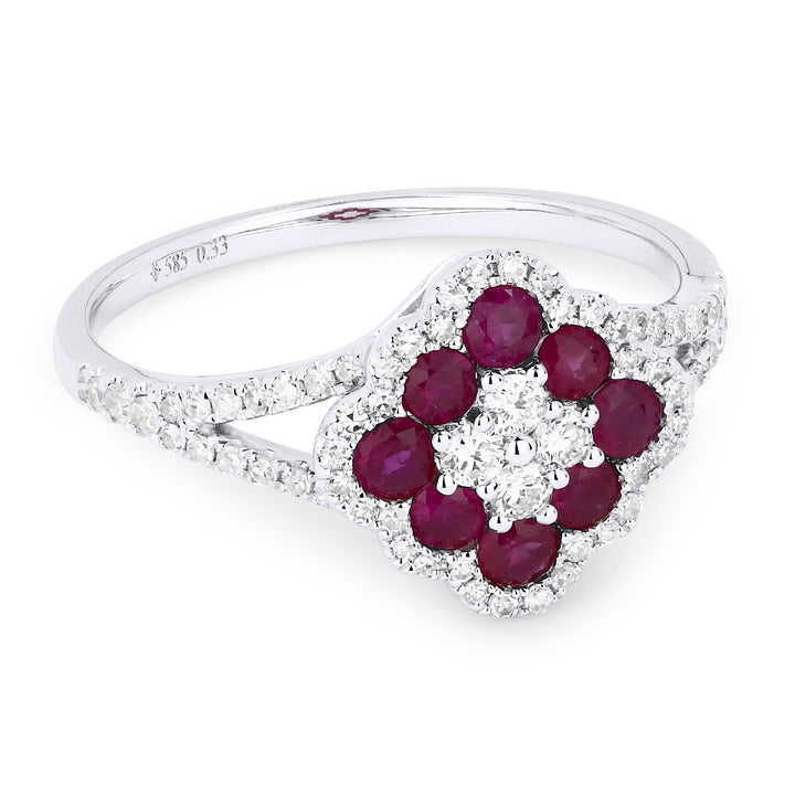 Madison L 14K White Gold Ruby Ring - style R1295RUW