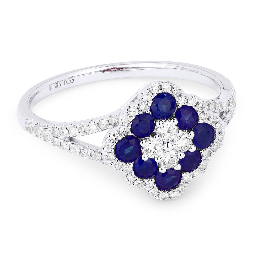 Madison L 14K White Gold Sapphire Ring - style R1295SAW