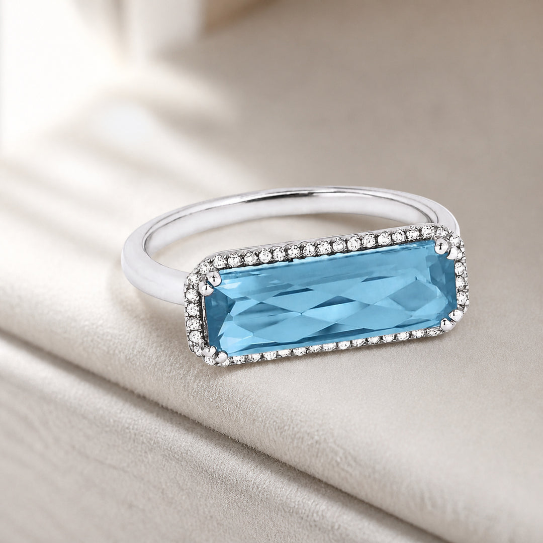 R1336 - 14K Gold Rectangle Ring