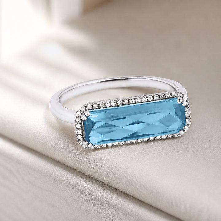 R1336 - 14K Gold Rectangle Ring