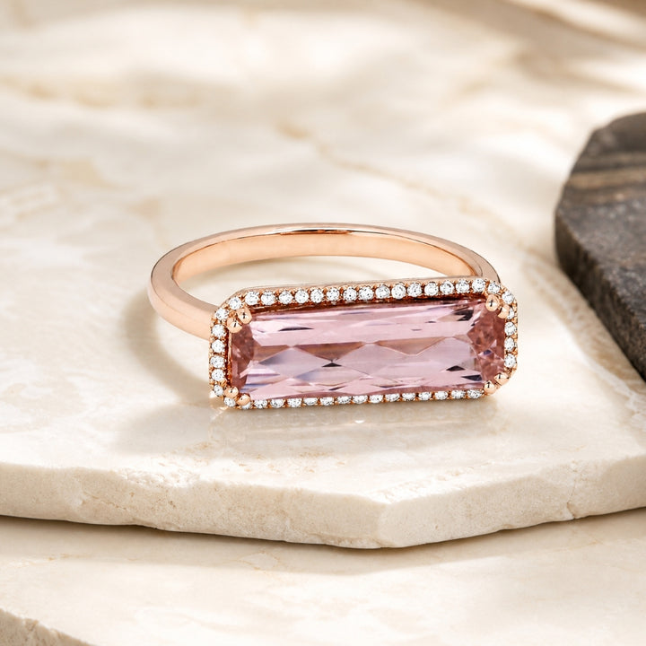 R1336 - 14K Gold Rectangle Ring