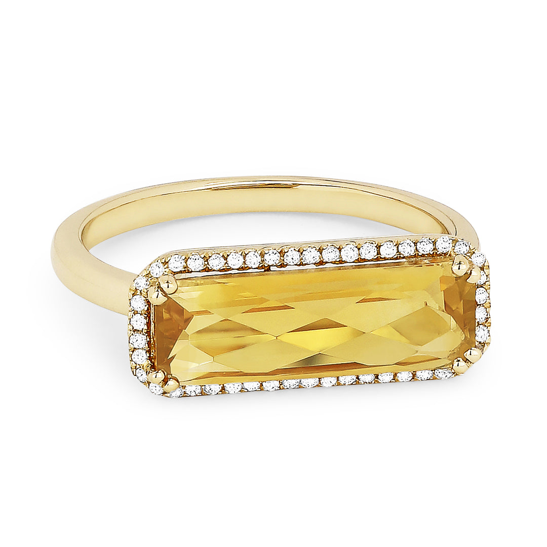 Madison L 14K Yellow Gold Citrine Rectangle Ring - style R1336CTY