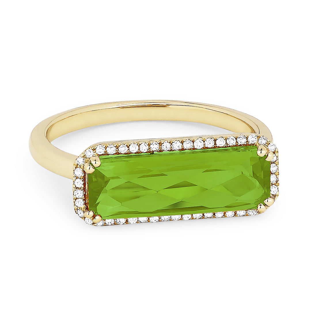 Madison L 14K Yellow Gold Peridot Rectangle Ring - style R1336PRY