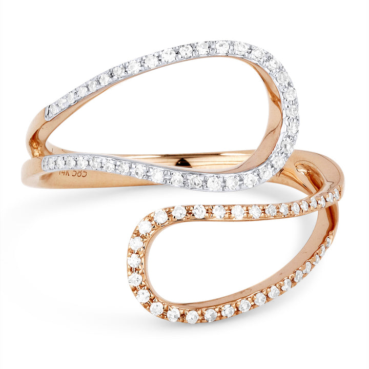 Madison L 14K Rose Gold Diamond Cocktail Ring - style R1363P
