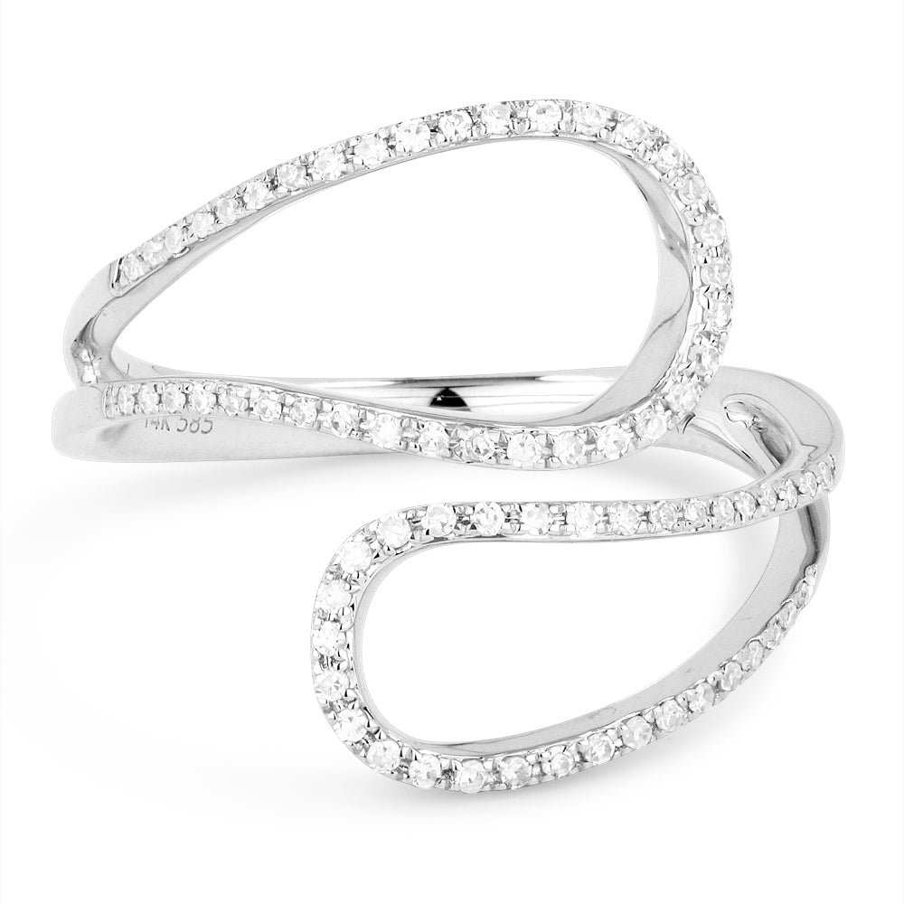 Madison L 14K White Gold Diamond Cocktail Ring - style R1363W