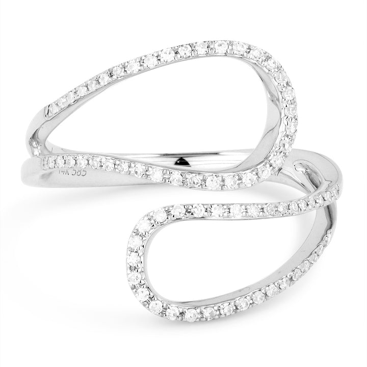 Madison L 14K White Gold Diamond Cocktail Ring - style R1363W