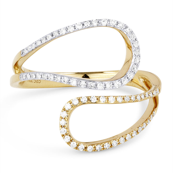 Madison L 14K Yellow Gold Diamond Cocktail Ring - style R1363Y