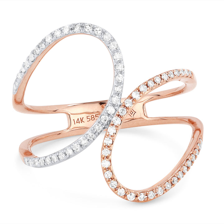 Madison L 14K Rose Gold Diamond Cocktail Ring - style R1364P