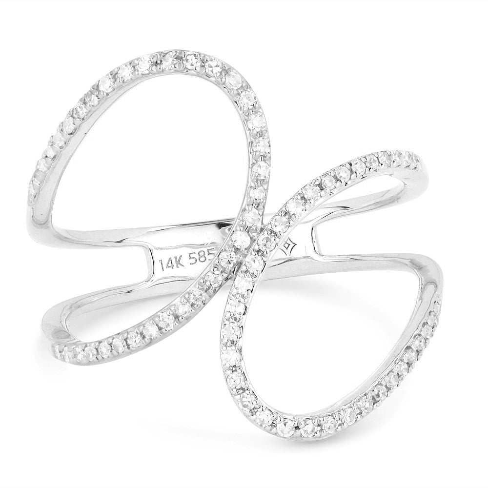 Madison L 14K White Gold Diamond Cocktail Ring - style R1364W