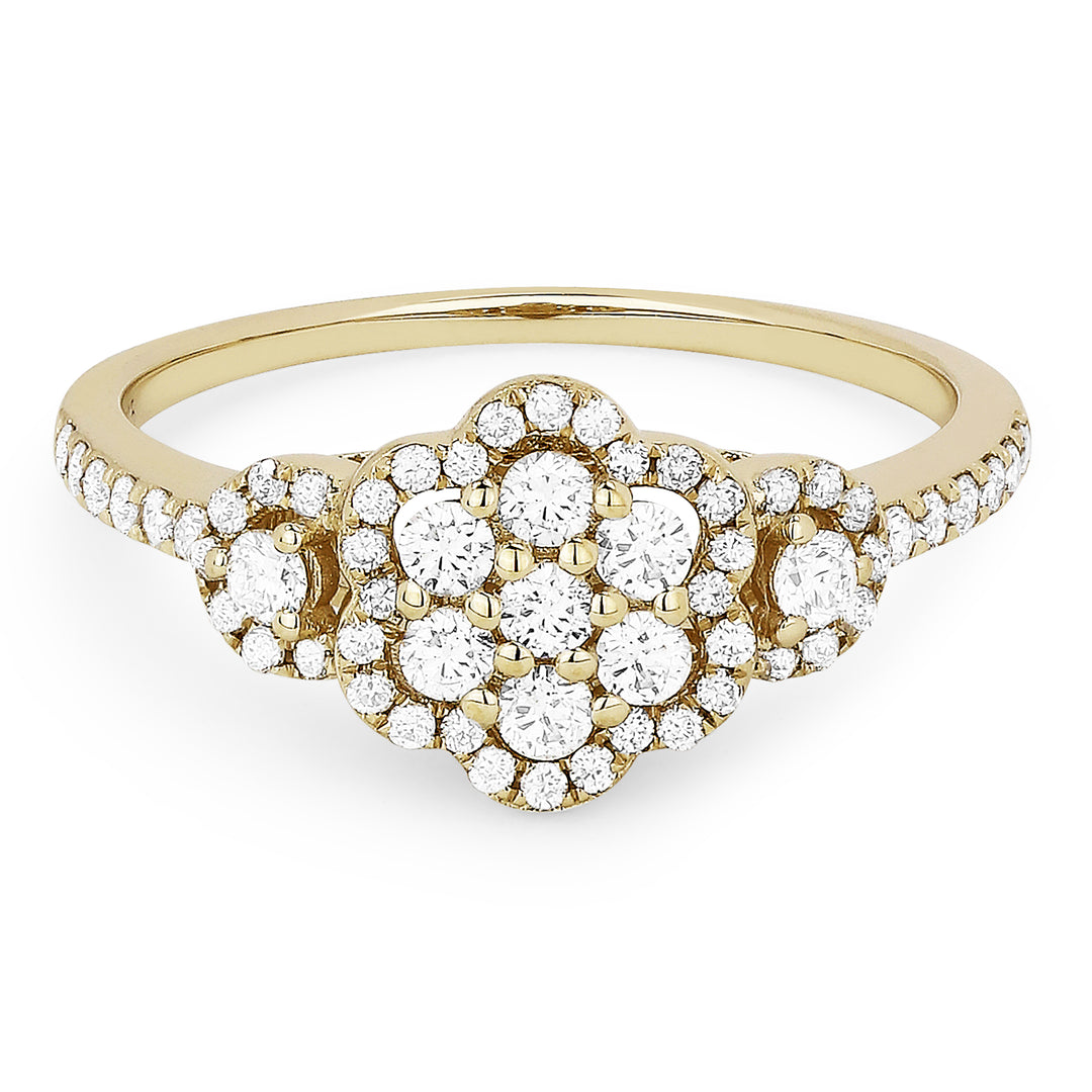 Madison L 14K Yellow Gold Diamond Flower Ring - style R1377Y
