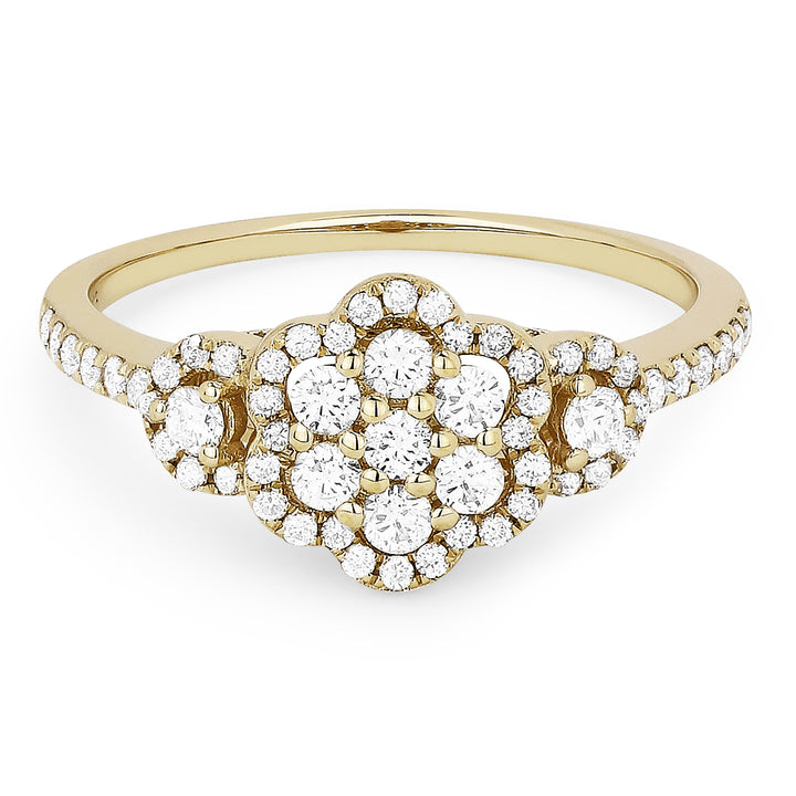 Madison L 14K Yellow Gold Diamond Flower Ring - style R1377Y