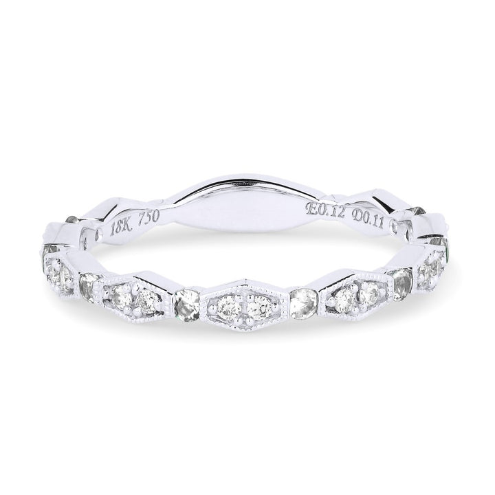 Madison L 14K White Gold Diamond Stackable Ring - style R1379W