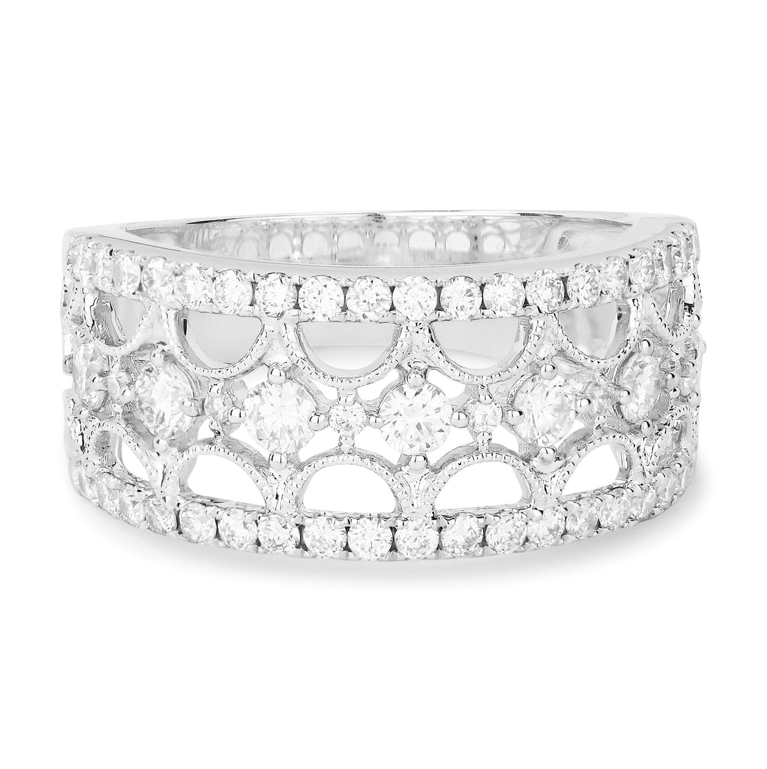 Madison L 14K White Gold Diamond Cocktail Ring - style R1380W