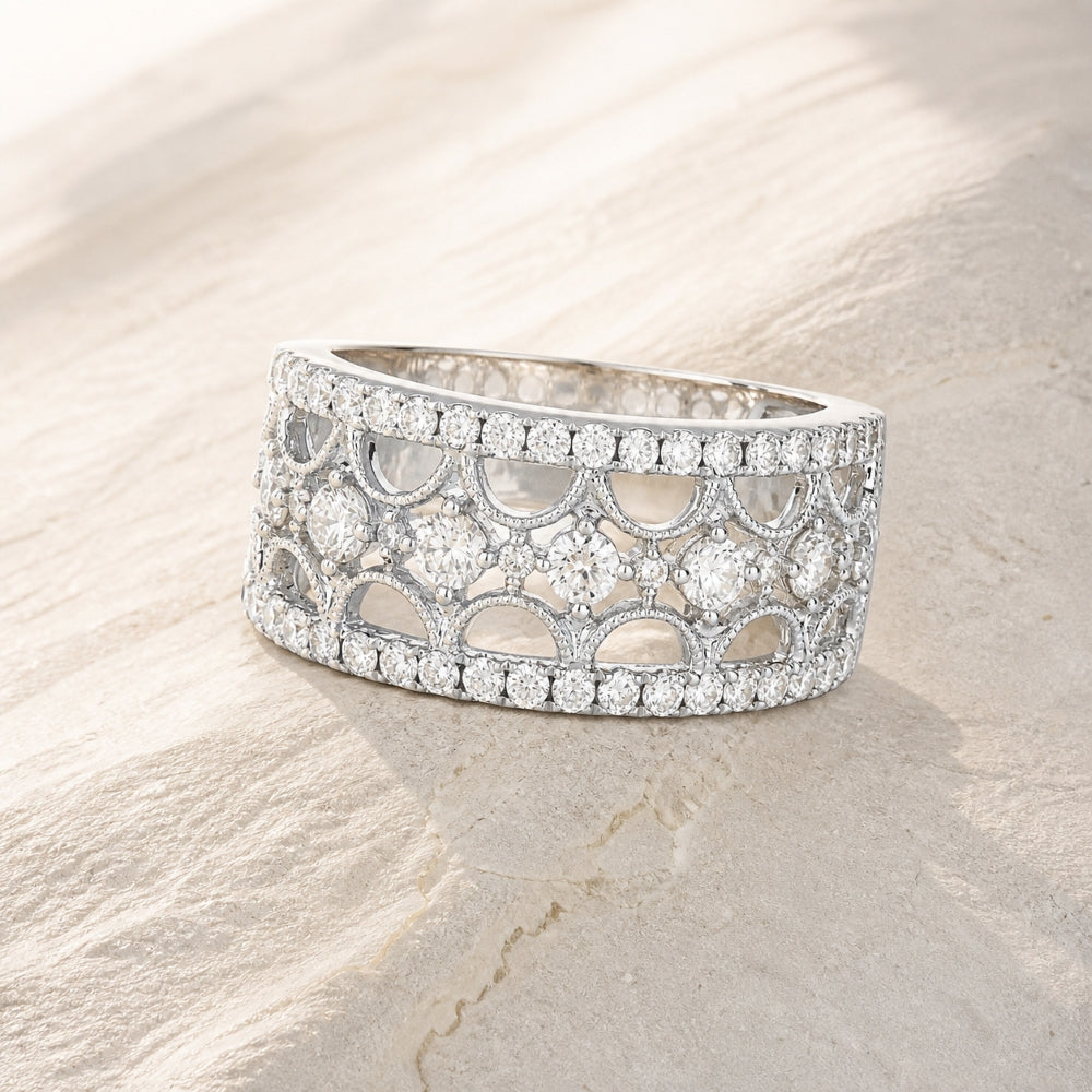 R1380 - 14K Gold Diamond Cocktail Ring