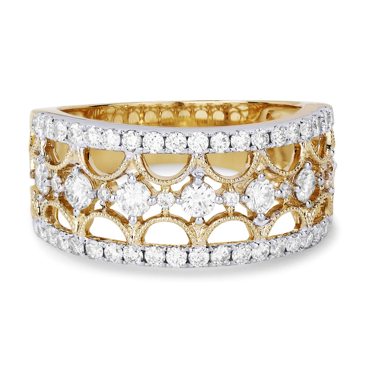 Madison L 14K Yellow Gold Diamond Cocktail Ring - style R1380Y
