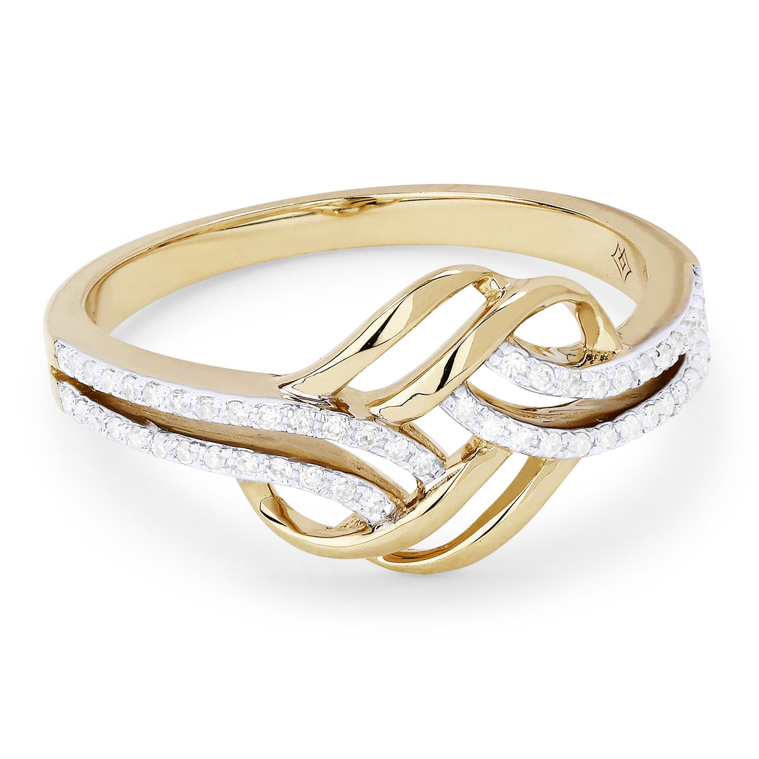 Madison L 14K Yellow Gold Diamond Cocktail Ring - style R1388Y