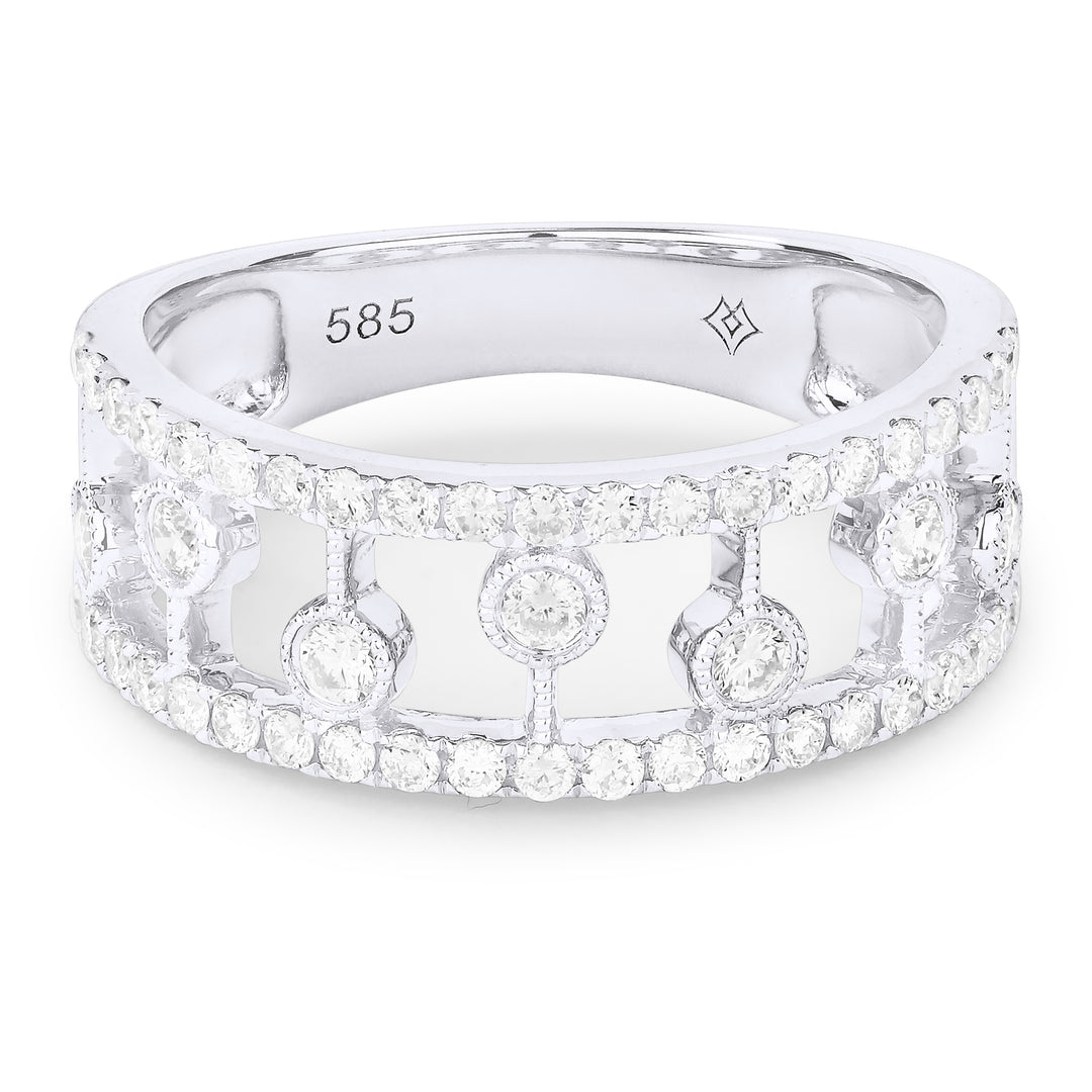 Madison L 14K White Gold Diamond Cocktail Ring - style R1389W