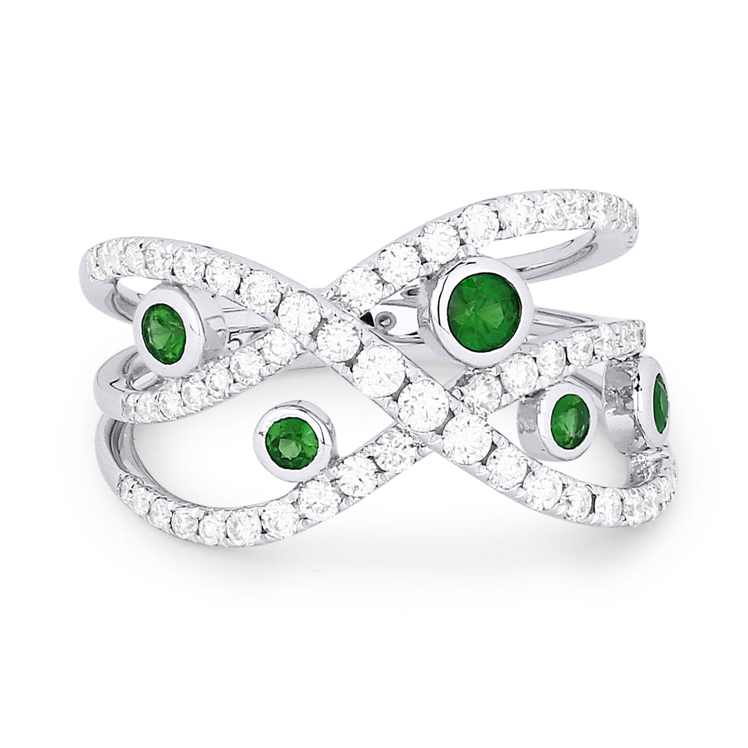 Madison L 14K White Gold Emerald Cocktail Ring - style R1395EMW
