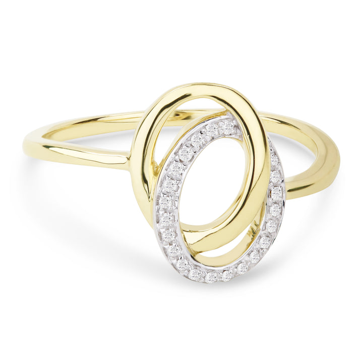 Madison L 14K Yellow Gold Diamond Oval Ring - style R1403Y