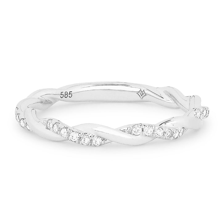 Madison L 14K White Gold Diamond Stackable Ring - style R1423W