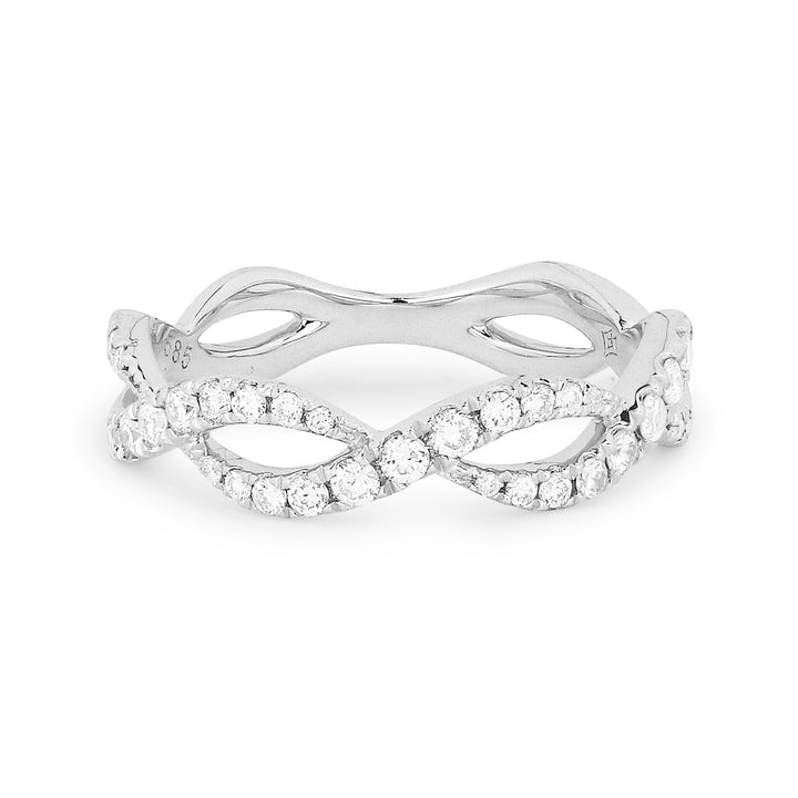 Madison L 14K White Gold Diamond Stackable Ring - style R1424W