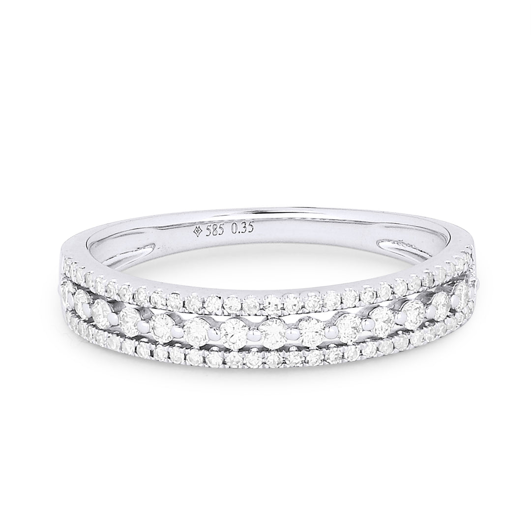 Madison L 14K White Gold Diamond Wedding Band - style R1439W
