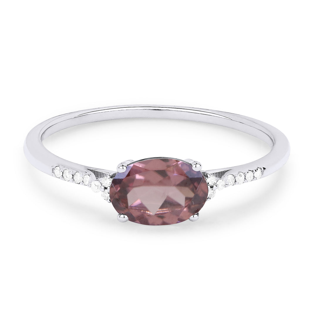 Madison L 14K White Gold Tanzanite Oval Ring - style R1444TZW