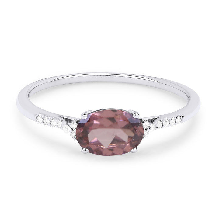 Madison L 14K White Gold Tanzanite Oval Ring - style R1444TZW