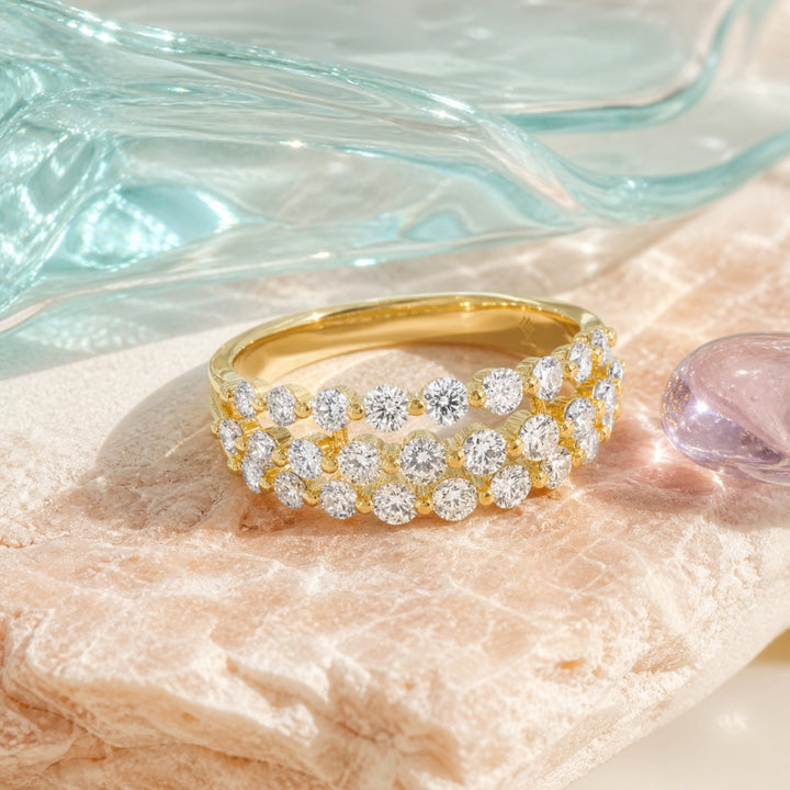 R1470 - 14K Yellow Gold Diamond Ring